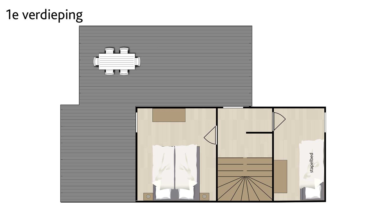 6pers vakantiehuisje Kolgans Molecaten Park Waterdunen plattegrond 02